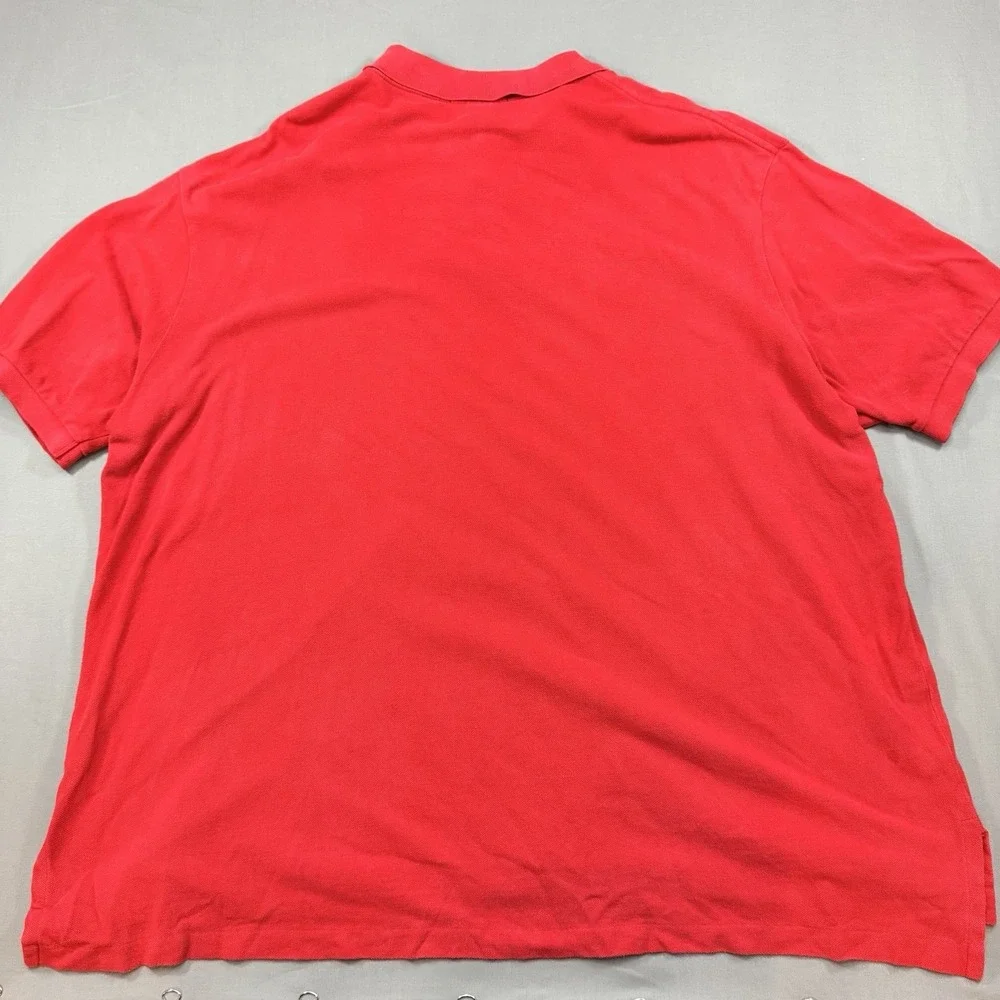 Polo By Ralph Lauren Red Short Sleeve Cotton Polo Men 3XB Classic Big and Tall